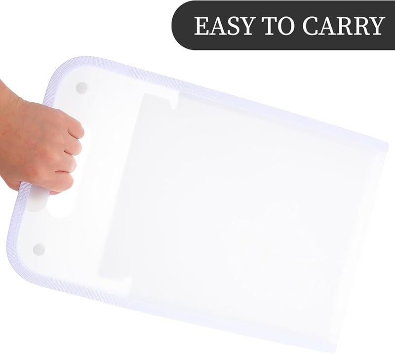 HANABASS Expanding Accordion File Organizer 13 Compartment Portable Document Folder White - Image 4